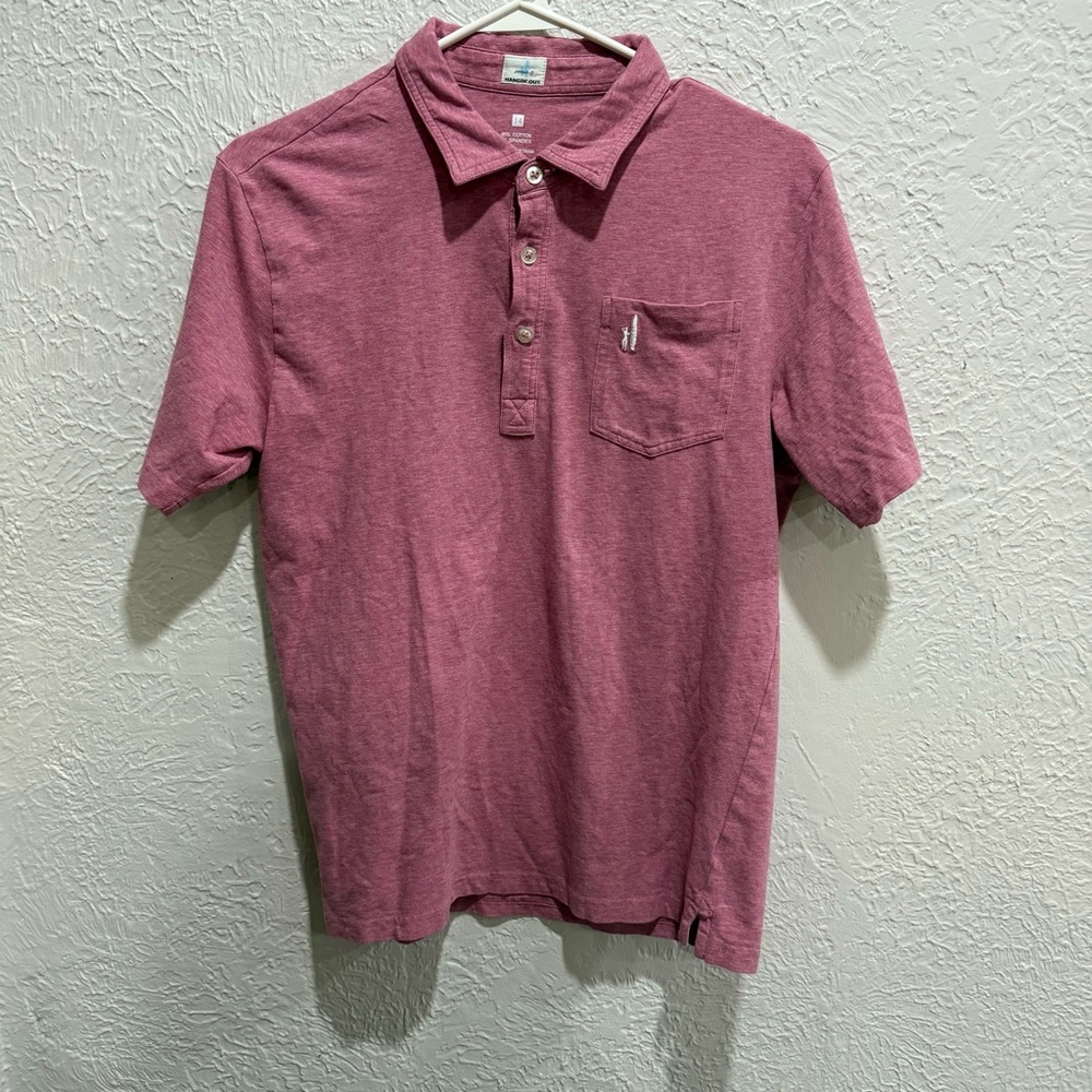 Johnnie O size 14 polo collar red like new